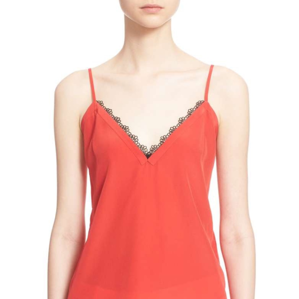 ISO The Kooples Lace trim crepe de chine cami